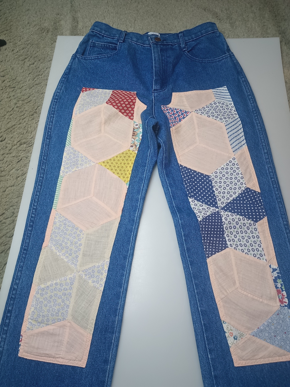 Carleen One Of A Kind Patchwork Jeans Size 4. Made In USA